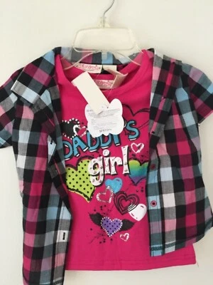 Nuevo con etiquetas Conjunto de Camisa y Camiseta a Cuadros Autoestima Niñas Magneta BDADDY's NIÑA Talla 5 Foto 1 de 3