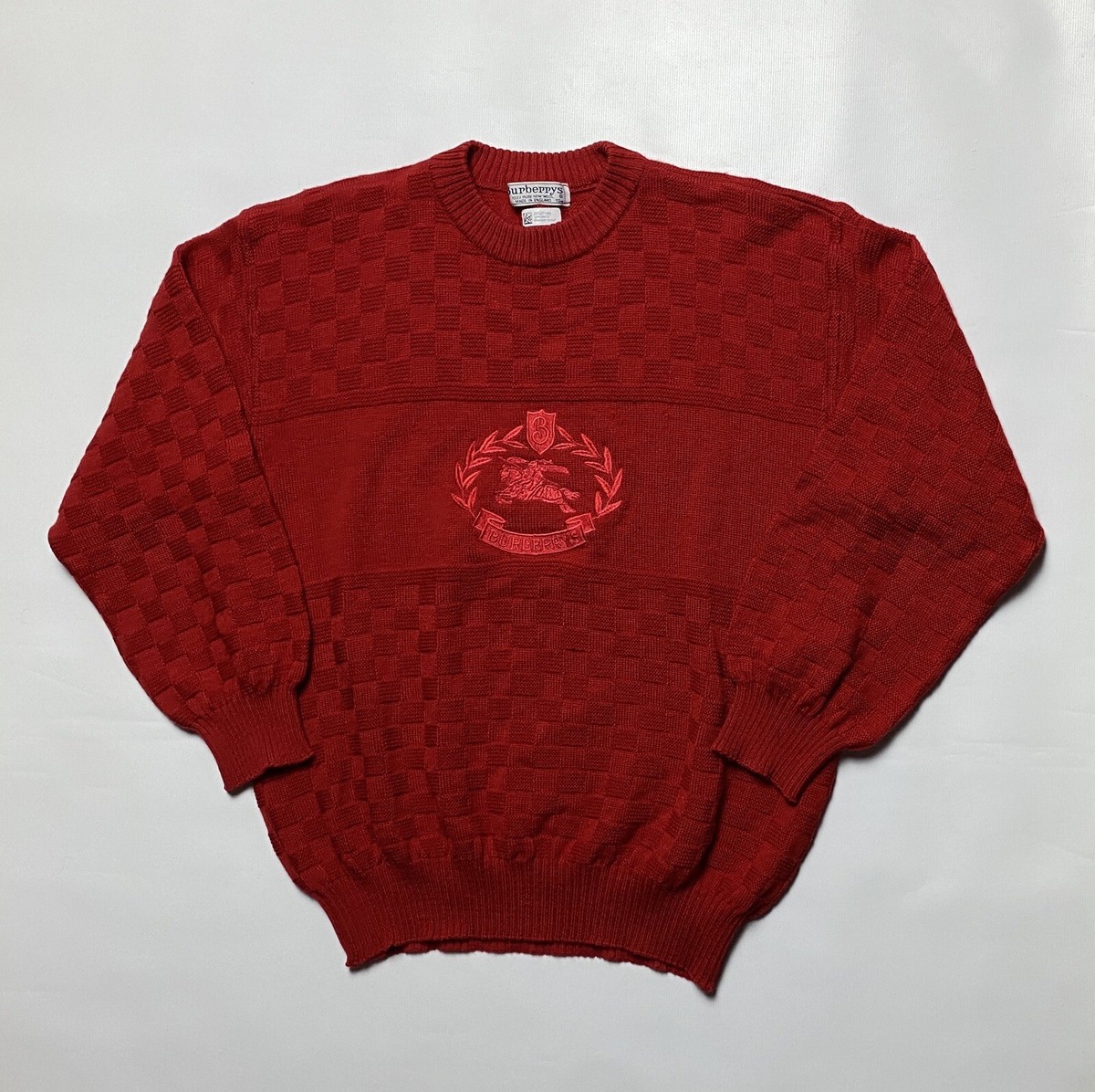 Burberry Red Wool Sweaters for Men for sale | eBay