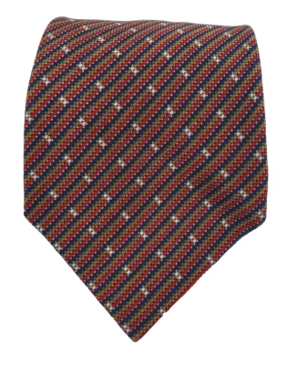 Corbata corta de seda Missoni vintage hecha en Inglaterra multicolor a rayas 53" x 4 1/8" Foto 1 de 4