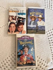 Walt Disney/WB Lot Of 3 VHS Parent Trap Mary Poppins How The West Was Fun - Picture 1 of 6