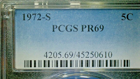 UNITED STATES-UNC 1972 "S" PCGS PR69 JEFFERSON NICKEL KM#192 Cover