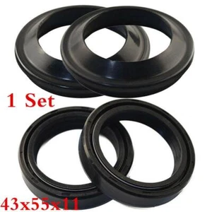 Choque amortiguador de horquilla delantera para motocicletas con 2 piezas sello de aceite y 2 piezas kits de sello de polvo - Imagen 1 de 6