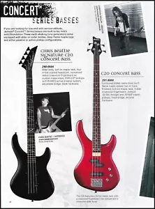 Bajo de concierto Hatebreed Chris Beattie Signature C20 Jackson impresión de anuncio - Imagen 1 de 3