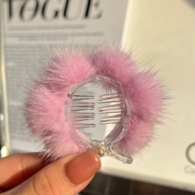 Женская заколка из натуральной норки заколка для волос коготь заколка заколка Bobby заколка для волос - Изображение 1 из 4