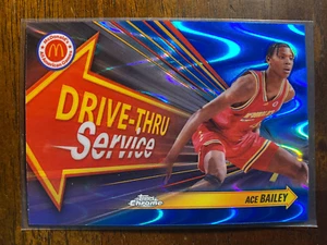 2024 Topps Chrome McDonald's Ace Bailey #DTS-AIB Drive-Thru Service Blue RayWave - Bild 1 von 2