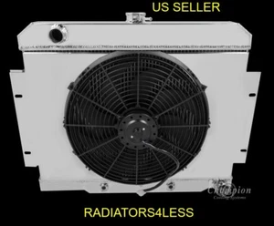 VENTILADOR DE RADIADOR DE ALUMINIO 3 FILAS CHAMPION 16" 1972-86 JEEP SERIE CJ CHEVY ENG - Imagen 1 de 2