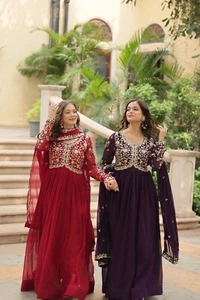 Bollywood Designer Indian Salwar Kameez Dress Readymade Party Wear Suit wedding - Picture 1 of 24
