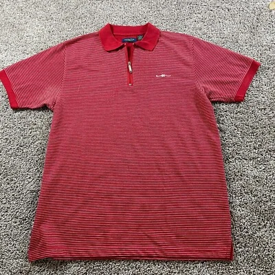 Camisa polo masculina Sahara Club grande vermelha manga curta com zíper - Imagem 1 de 4