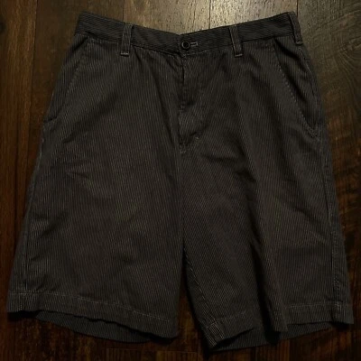 Pantalones Cortos Chinos Para Hombre Talla 32 Izod Lujo Deportivos Algodón Azul Marino Rayas Frente Plano Foto 1 de 4