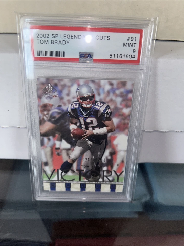 2002 SP Legendary Cuts Tom Brady Victory March Card #91 /2500 PSA 9 MINT U.D. - Image 1 of 1