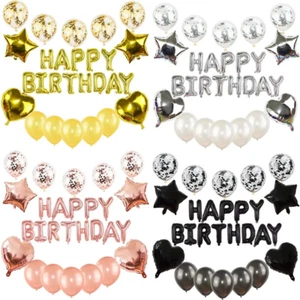 Happy Birthday Balloon Age Set Self-Inflating Balon Birthday Party Decoration UK - Picture 1 of 16