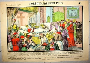 CC187-MORTE DEL PAPA PIO IX STAMPA POPOLARE - Foto 1 di 1