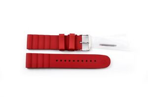 Swiss Army Victorinox Rubber RED Strap w Buckle for INOX I.N.O.X. NEW 21mm