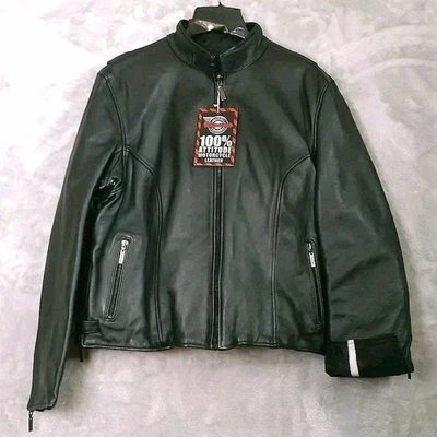 Chaqueta de moto reflectante reversible de cuero para mujer Milwaukee talla XXL NUEVA  Foto 1 de 4