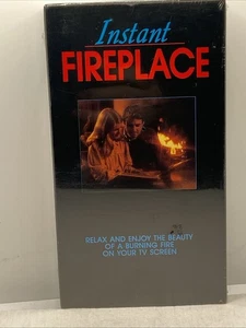 Sealed Instant Fireplace (VHS, 1987) Vintage Crackling Fire for TV - Picture 1 of 11