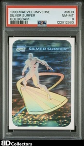 Silver Surfer Hologramm #MH3 PSA 8 1990 Impel Marvel Universe Serie 1 HOLO - Bild 1 von 2