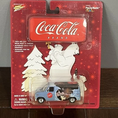 Johnny Lightning Coca-Cola Polar Bears Ford Delivery Van Blue Diecast 1/64 - Image 1 of 4