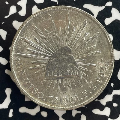Lote de 8 reales 1901-Zs FZ México #JM0368 ¡grande plata! ¡Alto grado! Hermoso! Foto 1 de 2