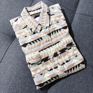 Vintage Panhandle Slim Hemd Herren Large Braun Azteken Geometrisch Western Rodeo - Bild 1 von 5