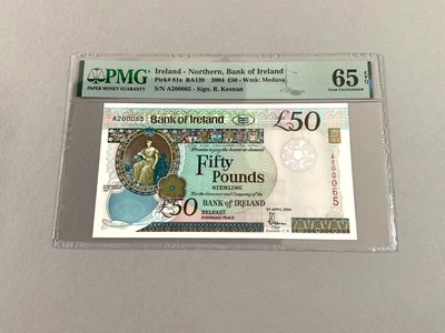 Northern Ireland 50 Pounds P-81a 2004  PMG 65 EPQ - Image 1 of 4