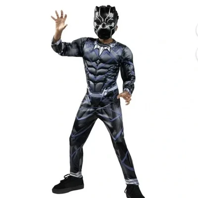 Jazwares Marvel Avengers Black Panther Light-up Child Costume Large 12-14 NEW - Image 1 of 2