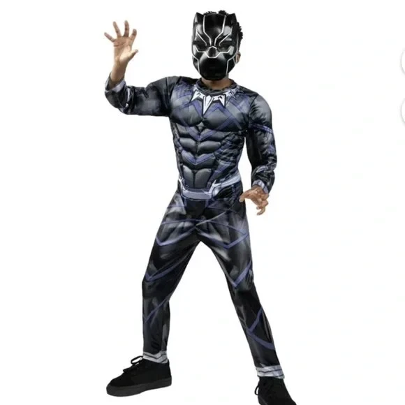 Jazwares Marvel Avengers Black Panther Light-up Child Costume Large 12-14