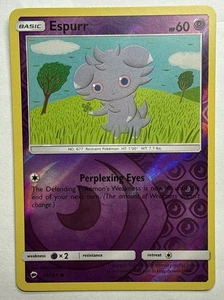Espurr Rev Reverse Holo SM Burning Shadows Pokemon NM 59/147 Sun & Moon - Picture 1 of 2