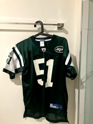 NUEVO York Jets Jonathan Vilma verde NFL camiseta de fútbol juvenil grande 14-16 Foto 1 de 2