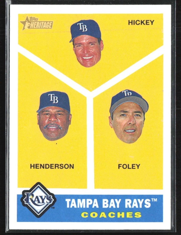 Hickey Henderson Foley 2009 Topps Heritage Tampa Bay Rays Coaches A #462 Tampa - Image 1 of 2