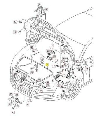 AUDI R8 (2007-2015) Front Frunk Bonnet Lid Seal Genuine 420823731A - Imagem 1 de 1