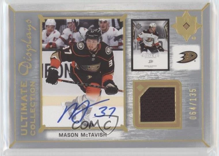 2021-22 Ultimate Collection Display Jersey /135 Mason McTavish Rookie Auto RC - Image 1 of 2