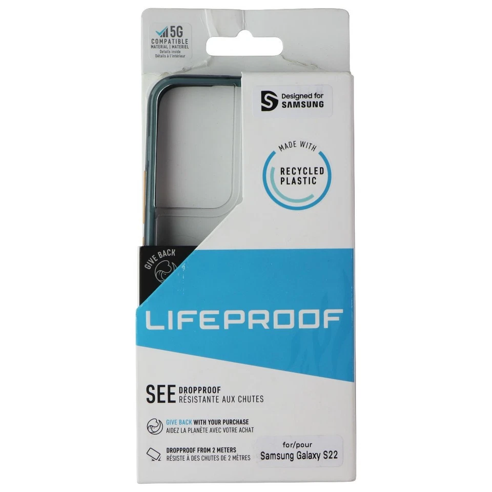 LifeProof SEE Series Case for Samsung Galaxy S22 - Zeal Gray/Orange - Image 1 of 1