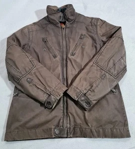 Chaqueta De Colección Timberland Encerada Envejecida con Cárdigan de Lana Desprendido Talla L - Imagen 1 de 24