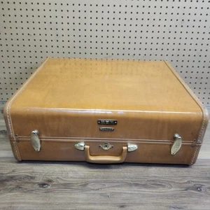 Large 1950s Samsonite Suitcase Style 4651 Hard Shell Luggage Green Fabric Lining - Picture 1 of 21