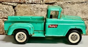Camioneta pick-up Buddy L verde vintage años 50 suspensión delantera y trasera con resorte - Imagen 1 de 9