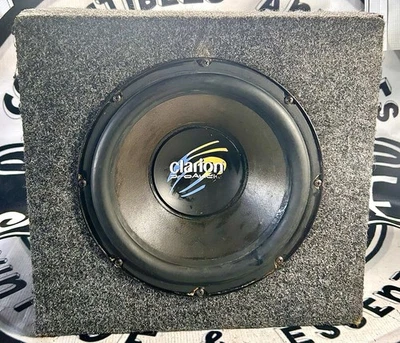 🚨 Subwoofer Old School Clarion de 10 pulgadas en caja de madera personalizada hecho en EE. UU. 🔊 Foto 1 de 4