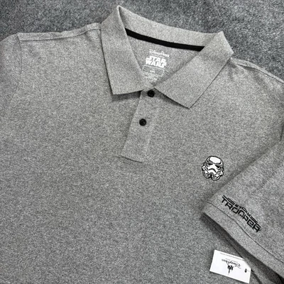 Camisa Polo Disney Parks Star Wars Adulto 3XL Gris Storm Trooper Bordada Nueva con Etiquetas Foto 1 de 4