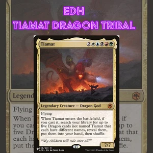EDH - Tiamat Dragon Tribal, MTG Commander Deck, Bracket 2 - Picture 1 of 2