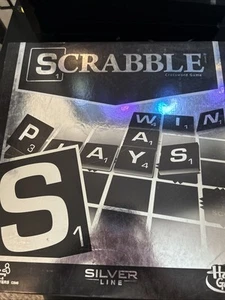 Hasbro Scrabble Silver Line Edition Crossword Board Game 2016 Ages 8+ - Picture 1 of 2