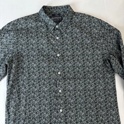 Camisa masculina American Rag floral colarinho botão para baixo tamanho grande algodão - Imagem 1 de 4