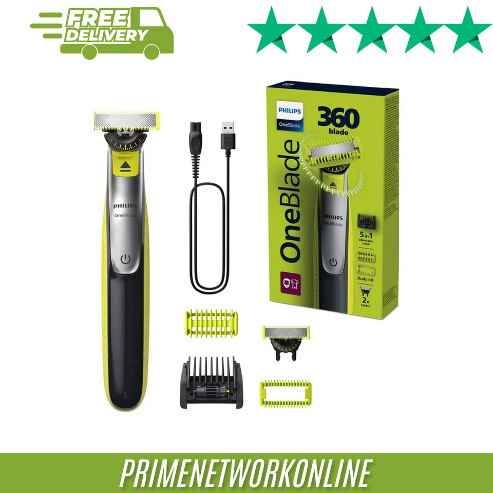 Philips OneBlade 360 QP2834/23 Trimmer | 2x Blades + Body Kit 5 in 1 ⭐⭐⭐⭐⭐ - Image 1 of 1