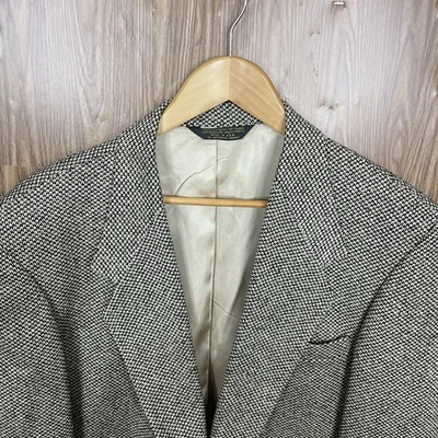 Abrigo deportivo Strathmore para hombre 40R beige negro multicolor microcheck texturizado EE. UU. Foto 1 de 4