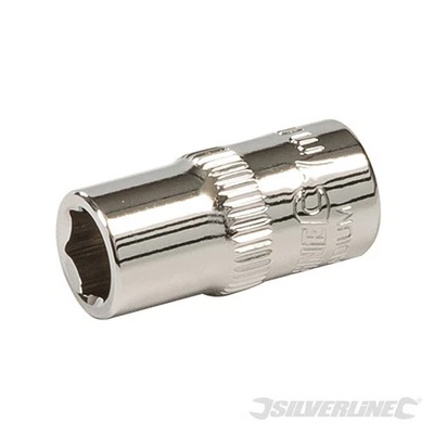 7mm 6 Point Socket 1/4" Drive Metric 854853 Silverline Mechanical Engineering - Image 1 of 3