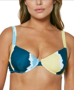 Jessica Simpson Womens Smooth Sailing Underwire Swim Bikini Top Size Medium - Picture 1 of 2