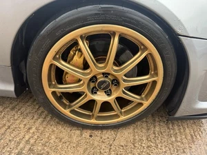 18” Prodrive Gold Alloy Wheels & Tyres 5x100 Gc8 Bug Blob Hawk Eye - Picture 1 of 5