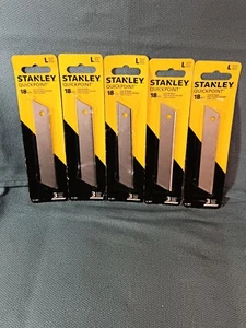5 Pack New Stanley Quickpoint Snap-Off 8 Point Blades L Series 18mm-11-301 - Picture 1 of 4