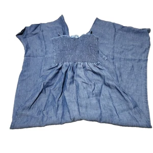 Show Me Your Mumu Women Sz Small Blue Kendall Playsuit Smocked Bodice Wide Leg - Imagen 1 de 7
