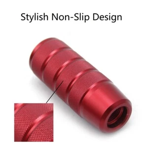 JDM Circle Easy Grip Knurled Gear Shift Knob LikeWise Style Non Slip Aluminum - Picture 1 of 6