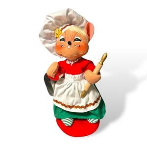 Annalee Christmas Baker Chef Mouse Candy Cane Cookie Cutter 2008 10" - Picture 1 of 7