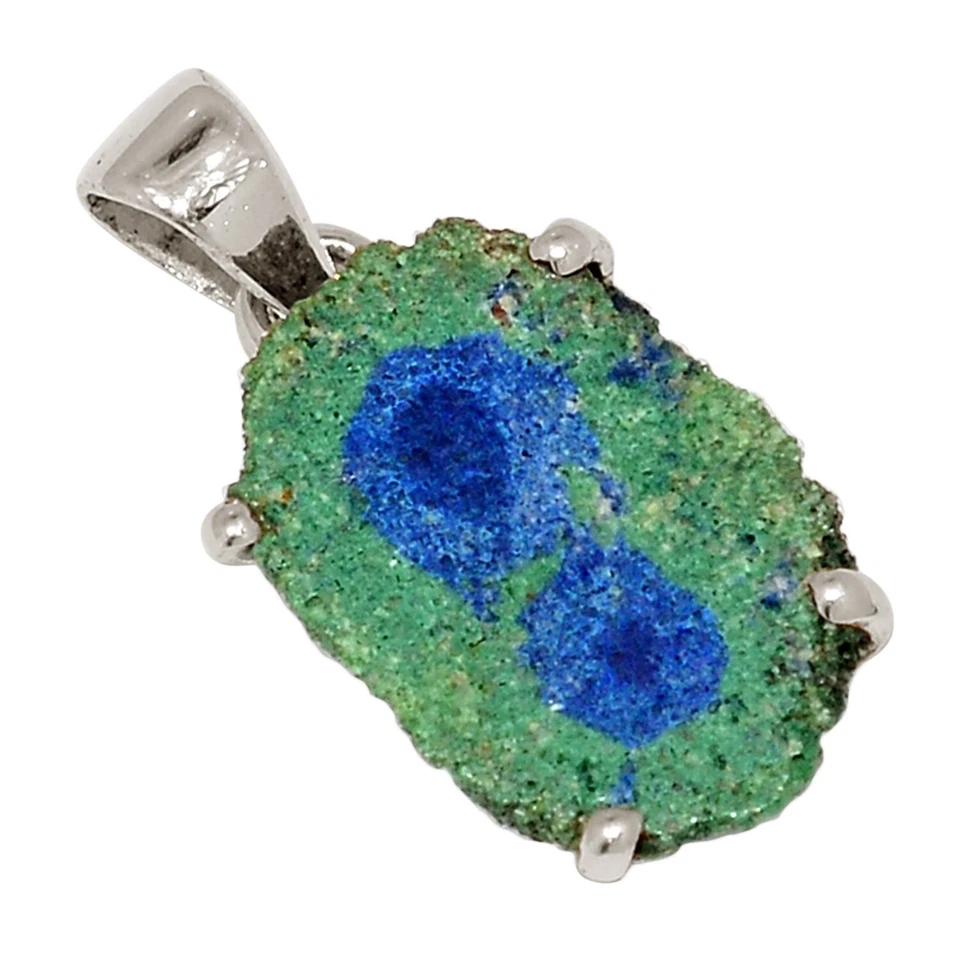 Colgante de plata 925 con estalactita y malaquita natural de Utah ALLP-29946 Foto 1 de 1